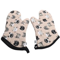 now DESIGNS 圖案印花隔熱手套, 2件, 貓喵