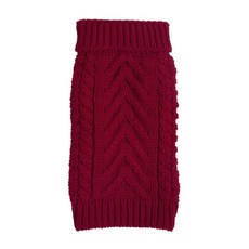 fabdog 保暖寵物針織毛衣, 紅色的