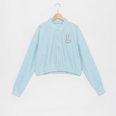 LOVETOXIC LT字母燙布貼拉鍊防磨衣, 藍色