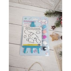 正版三麗鷗畫冊蠟筆組空白素描本著色畫板附畫架, 迷你畫架著色畫～大耳狗, 21x20公分