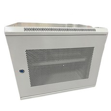 昌運 網路機櫃 伺服器機櫃 電腦機櫃 含一個層板 可鎖 可壁掛 白色, 1個, 9U網門機櫃