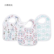Aden Anais 柔紗方形圍兜/口水巾三入組 - 透氣吸溼，多款卡通圖案可選, 多款卡通圖案可選