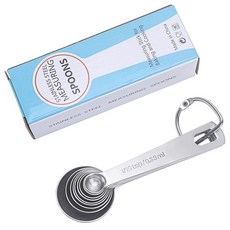 不鏽鋼烘焙量勺套裝 - 多尺寸量匙組合，廚房烘焙必備，精準測量工具, 1套