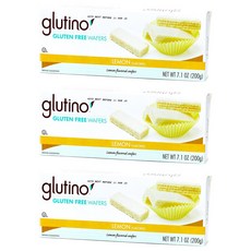 glutino 無麩質威化餅 檸檬風味, 3盒, 200g