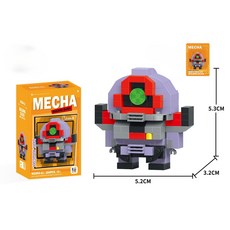 BRICKS 人形積木組裝卡通公仔積木 微顆粒拼裝兒童積木玩具, 11 機甲-黑魔者 154PCS 贈閃卡