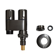 【DIY合作社】洗衣機雙口出水龍頭 4分 全銅 (附4分轉6分接頭) 洗衣機止水閥 自動止水閥, 1個, 無