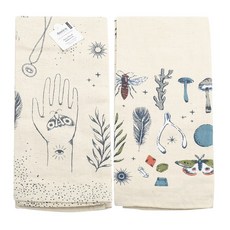 danica STUDIO 人魚圖案亞麻混紡餐巾 2件組, 1個, 神秘主義