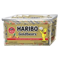 HARIBO 哈瑞寶 Goldbaren QQ水果軟糖 盒裝 54包, 1盒, 648g