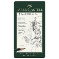 FABER-CASTELL 輝柏 高級素描鉛筆12入組，專業繪圖鉛筆套裝，德國製造品質保證