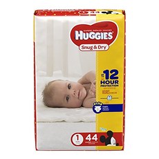 HUGGIES 好奇 迪士尼印花黏貼型尿布, NB, 44片