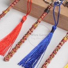 Wire Lover Art studio 鋁線樂器 竹管 裝飾 吊飾, 藍色流蘇中國笛