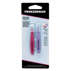 TWEEZERMAN 迷你斜角和尖頭組合套組, 1個, 粉色,紫色