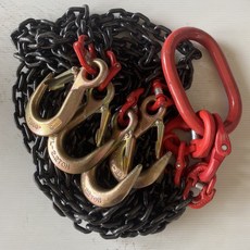 8噸鋼圈 4串2噸2米合金鋼鏈附2.2噸寬嘴鉤