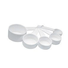 NORPRO 塑料量杯 5 件套, 白色的