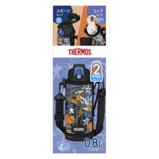 膳魔師 水壺 真空隔熱 雙向瓶 0.8L0.83L 黑藍色 FJJ-801WF BK-BL, 1個, 800ml