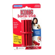 KONG 狗狗潔牙橡膠玩具 M號, 1個, 紅色的