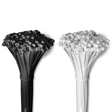 可鬆式束線帶 (100入) 黑色 白色, 黑色, 白色