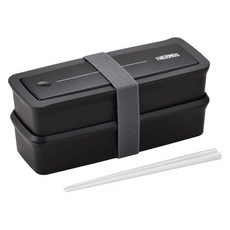 THERMOS 膳魔師 雙層保鮮便當盒附筷 DJS-980W, 1個, 黑色