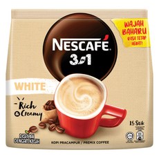 NESCAFE 雀巢咖啡 濃郁三合一白拿鐵沖泡包, 1個, 15入, 32g