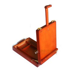 汶采 櫸木上色桌面圓角畫箱 復古TR-1 櫸木畫架 桌面畫箱 畫具收納, 詳見包裝