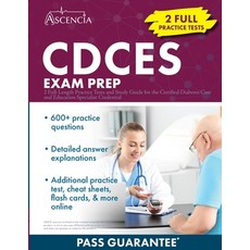 (英文圖書) CDCES Exam Prep: 2 Full-Length Practice Tests and Study Guide for the Certified Diabetes Care... 平裝版, Ascencia Test Prep, 英文
