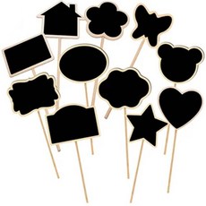 黑板小插牌10入組 - 立式留言板/價格標示牌/迷你展示架 - 多造型手繪告示牌, 箭頭（10入）, 木質