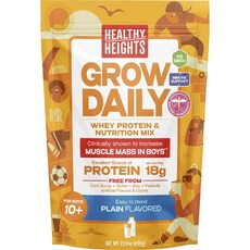 HealthyHeights Grow Daily 男孩蛋白質與營養混合粉 原味 兒童蛋白質, 1個, 650克, 650g