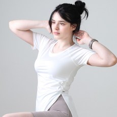 HIH 女性瑜伽罩衫長版T恤