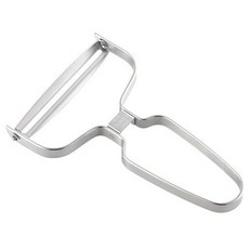 YOSHIKAWA 吉川 新廚房基本款刷刷寬型削皮器, 1個, 銀