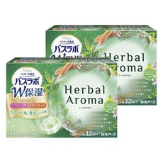Hakugen Earth 白元 HERS炭酸湯玻尿酸潤澤入浴劑 草本香綠 12錠入, 2個