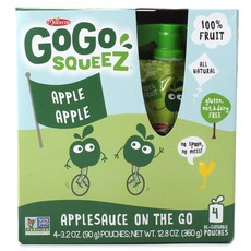 Gogo Squeez 擠壓式水果泥 蘋果口味, 4包