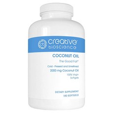 CREATIVE BIOSCIENCE 椰子油 2000 毫克軟膠囊, 180件
