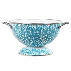 Calypso Basics 大理石效果搪瓷鋼濾鍋托盤, 綠松石