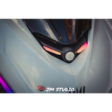 J.M傑米車藝 KRV造型前飾蓋 鏡頭大盾飾蓋 氣壩燈 固定飾蓋 碳纖維 前盾造型, 機車