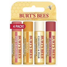 Burt's Bees 超級水果護唇膏4件組, 粉紅葡萄柚護唇膏 4.25g+芒果護唇膏 4.25g+椰子與梨子護唇膏 4.25g+石榴護唇膏 4.25g, 1個