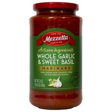 Mezzetta Artisan 配料 整顆大蒜和甜羅勒番茄醬, 1個, 680g