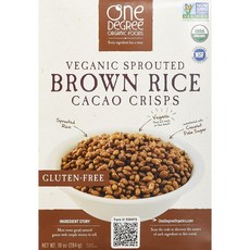 One Degree Organic Foods 素食無麩質發芽可可米脆片, 1個, 284克