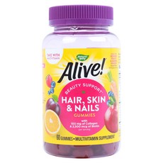 Nature's Way 然萃維 Alive!膠原蛋白&綜合維他命軟糖, 60顆, 1罐