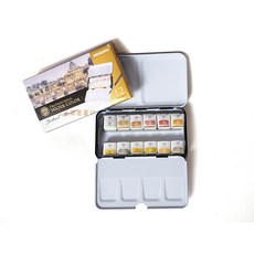 MUNGYO 塊狀專家透明水彩旅行組, 金屬色-12色