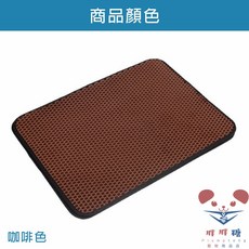 【胖胖糖】雙層貓砂墊 雙層防水 集中貓砂 貓砂墊 防水貓砂墊, 詳見包裝, 詳見包裝, 長方形-咖啡色(中款)