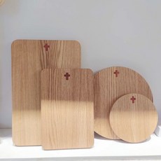 佳音書坊SJ-GB05十字架砧板，簡約風格，雙面可用天然橡木砧板