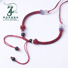 緻嘉珠寶精品 ZHIJIA JEWELLERY 事事如意結手繩半成品 免編織DIY手作材料 酒紅色, 酒紅, 1個