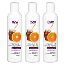now 健兒婷 維他命C&麥盧卡蜂蜜洗臉凝膠, 3瓶, 237ml