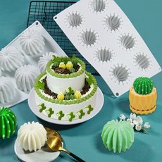 義大利 8連仙人掌矽膠模 B-3 手工皂模 石膏模 香薰模 冰塊模, 詳見包裝