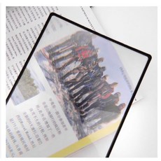 便攜名片式超薄閱讀放大鏡, 1個, 透明黑框