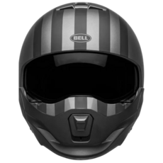 BELL BROOZER 美利堅戰魂可拆卸下巴重機安全帽，內置遮陽鏡片，輕量舒適, 黑色