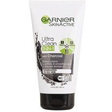 卡尼爾 SkinActive Ultra Clean 三合一木炭, 1個, 132毫升