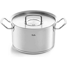 Fissler 菲仕樂 Stock雙耳湯鍋含蓋 6.4L, 銀, 24.1 厘米