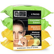 GLOBAL BEAUTY CARE 化妝品卸妝紙巾 黃瓜+維他命C, 4個, 30件