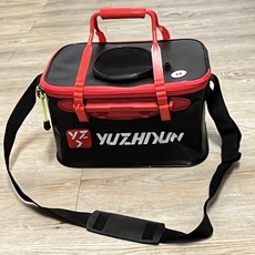 丸七 誘餌袋 撒桶 魚桶 露營水桶 活魚桶 垂釣桶 多功能 池釣海釣磯釣路亞前打遠投 釣魚釣蝦, 黑色 35公分